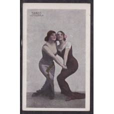 TANGO ANTIGUA TARJETA POSTAL DE TAMAÑO UN POCO MAS PEQUEÑO QUE LO NORMAL, MUSICA BAILES